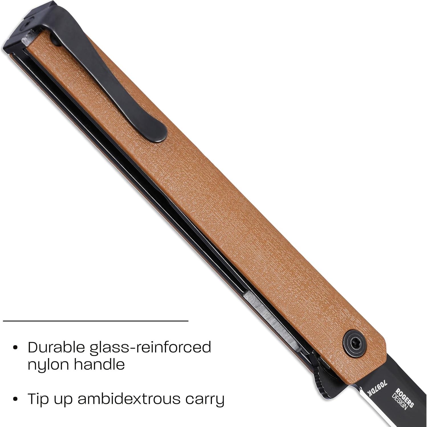 Cuchillo Plegable CRKT CEO Marrón Desierto EDC 3.35" AUS 8