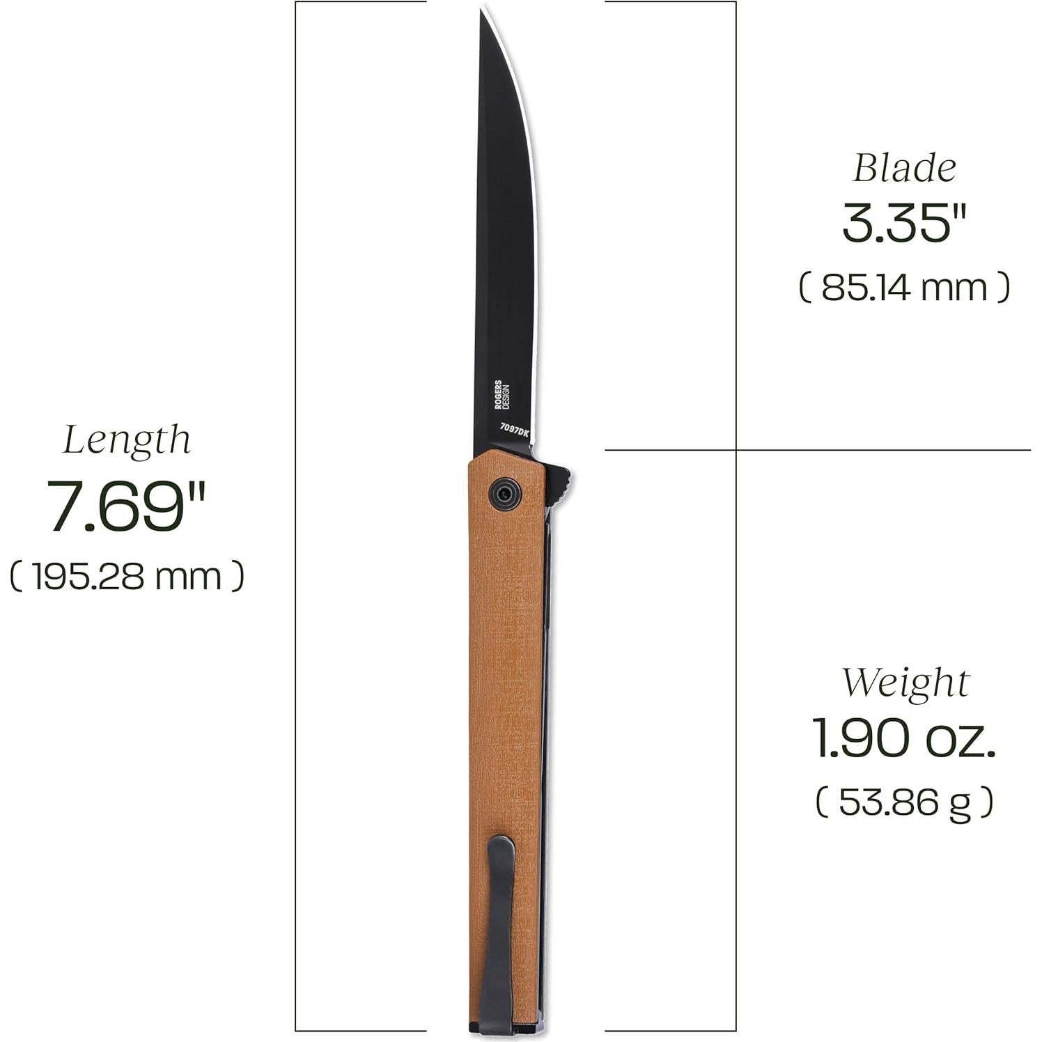 Cuchillo Plegable CRKT CEO Marrón Desierto EDC 3.35" AUS 8