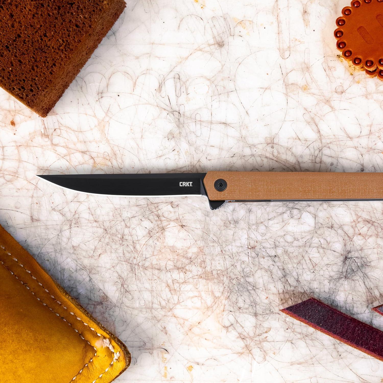 Cuchillo Plegable CRKT CEO Marrón Desierto EDC 3.35" AUS 8