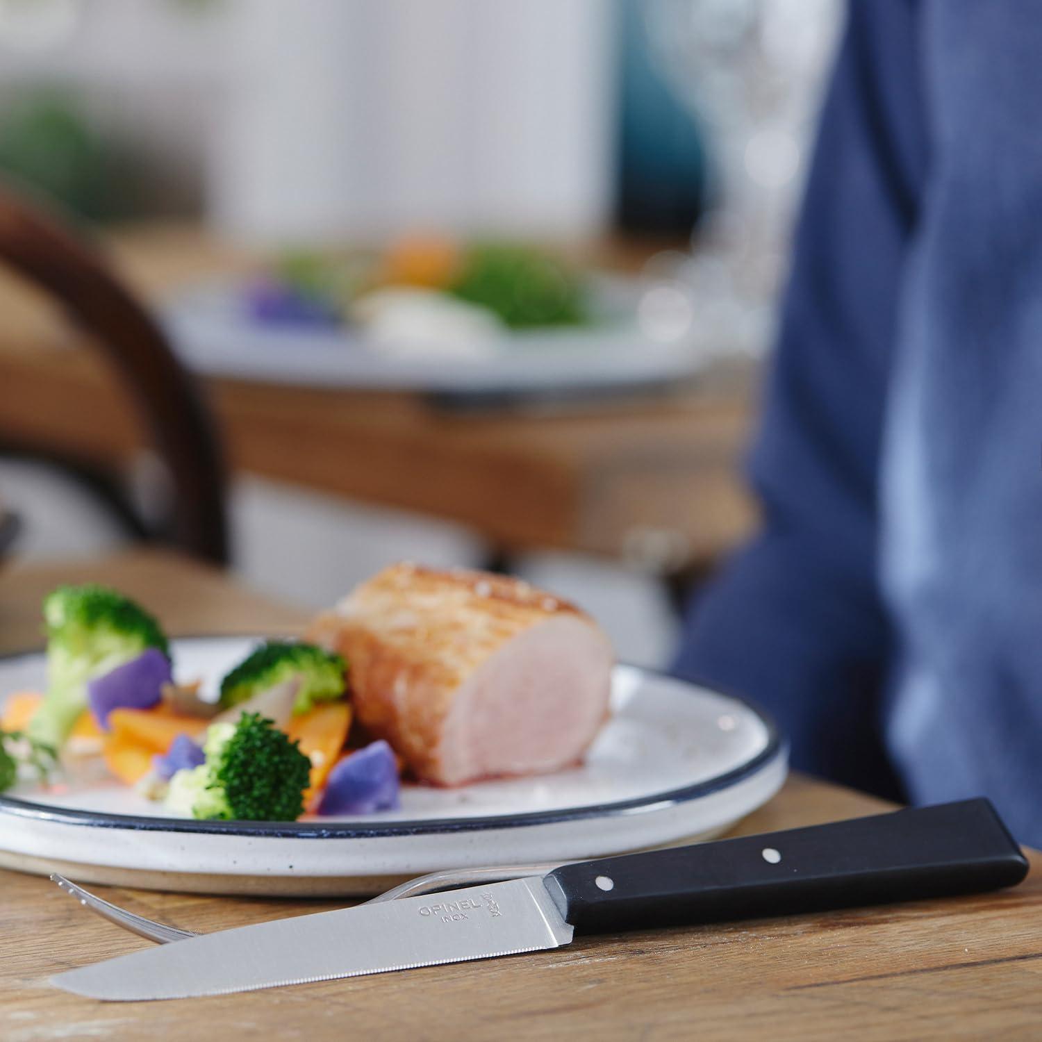 Juego de Cuchillos de Mesa Opinel No. 125 PRO 4 Piezas 11.1 cm