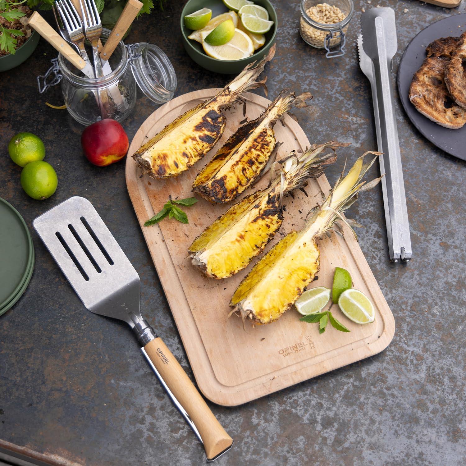 Juego de Parrilla Opinel 3 Piezas - Cuchillo No. 12B, Pinzas XL, Espátula