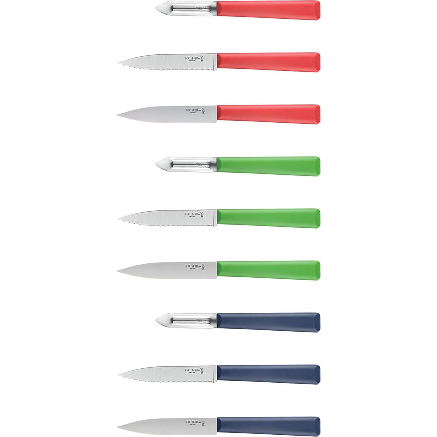 Cuchillo de Pelar Opinel Les Essentials+ 10.16 cm Rojo