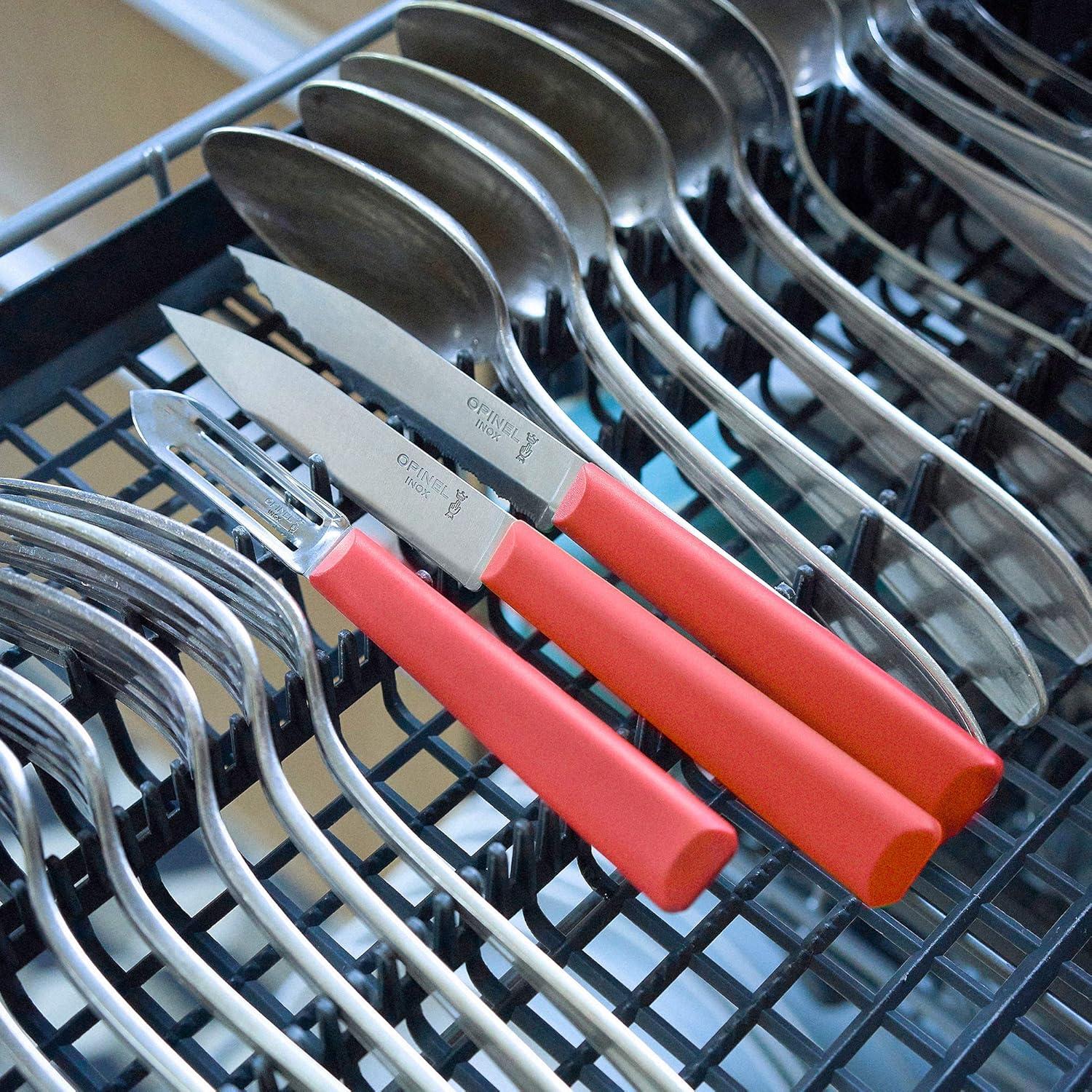 Cuchillo de Pelar Opinel Les Essentials+ 10.16 cm Rojo