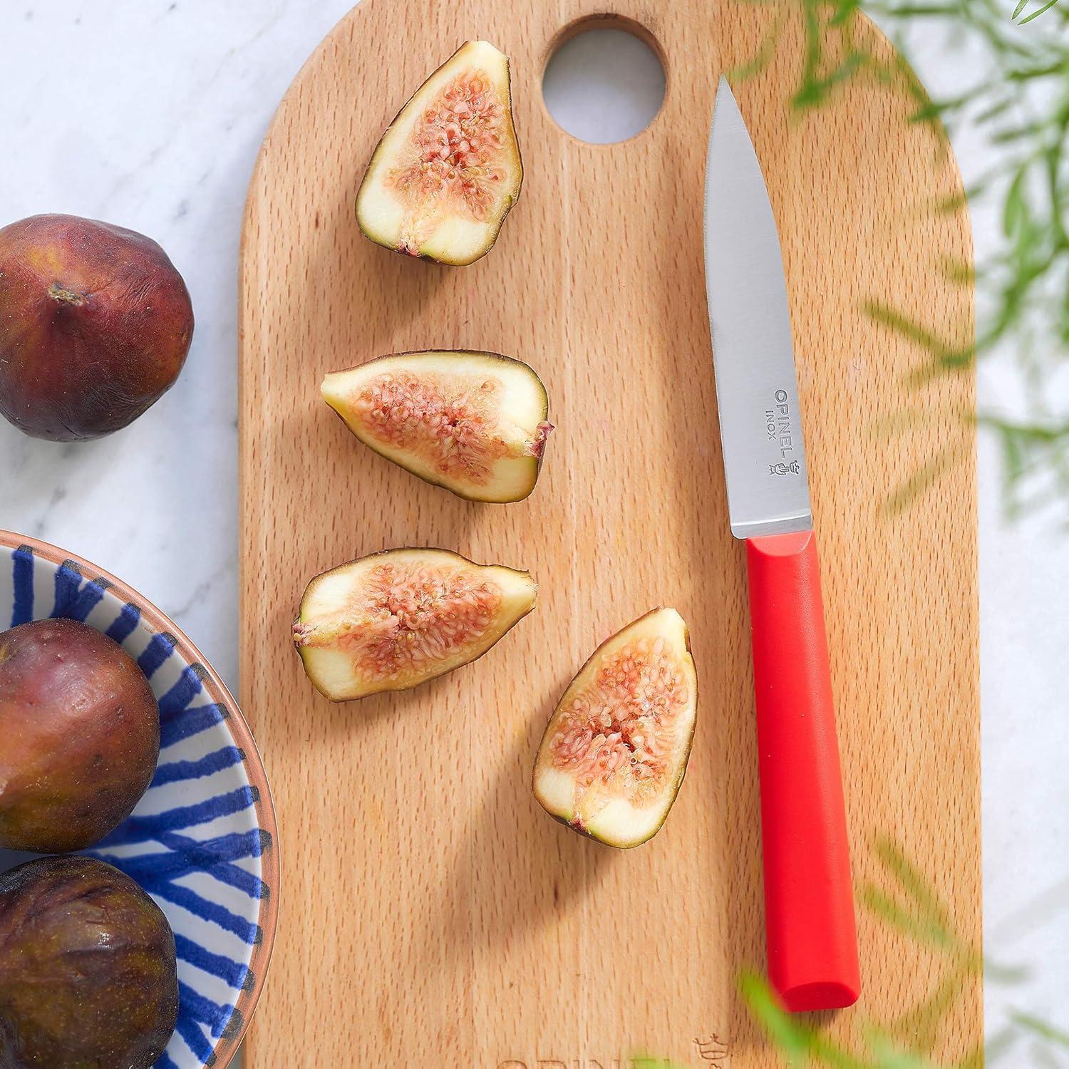 Cuchillo de Pelar Opinel Les Essentials+ 10.16 cm Rojo