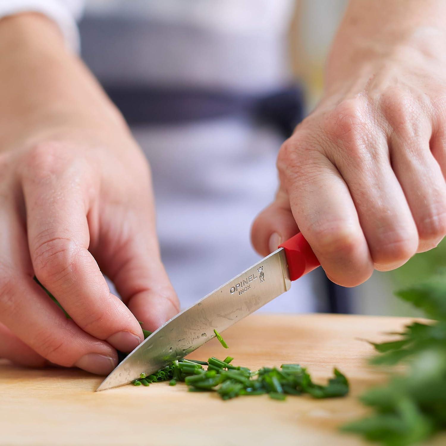 Cuchillo de Pelar Opinel Les Essentials+ 10.16 cm Rojo