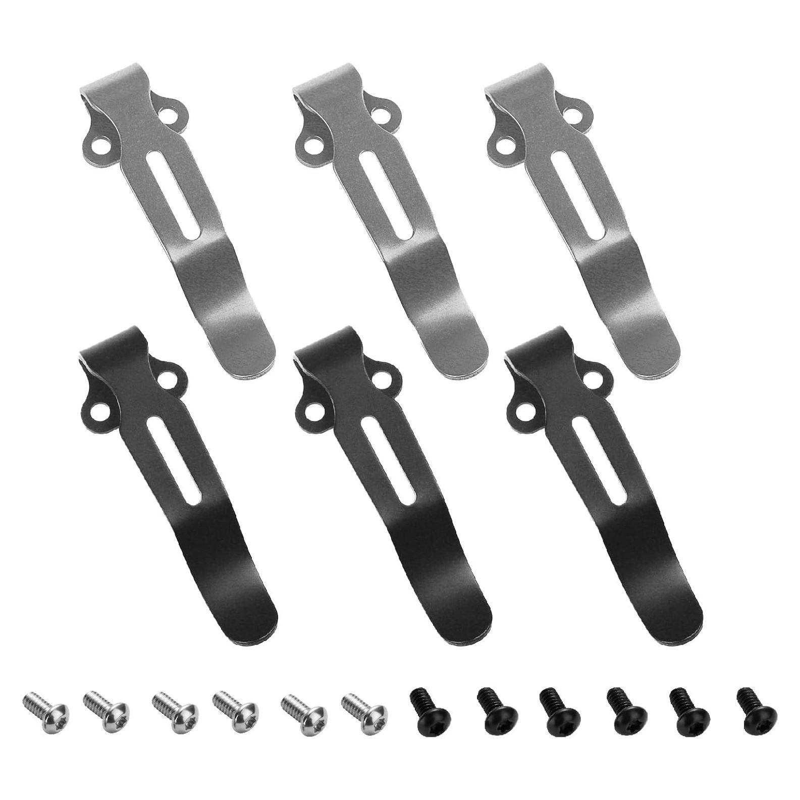 6 Clips de bolsillo de acero inoxidable hiSpkNix para Benchmade Bugout 535