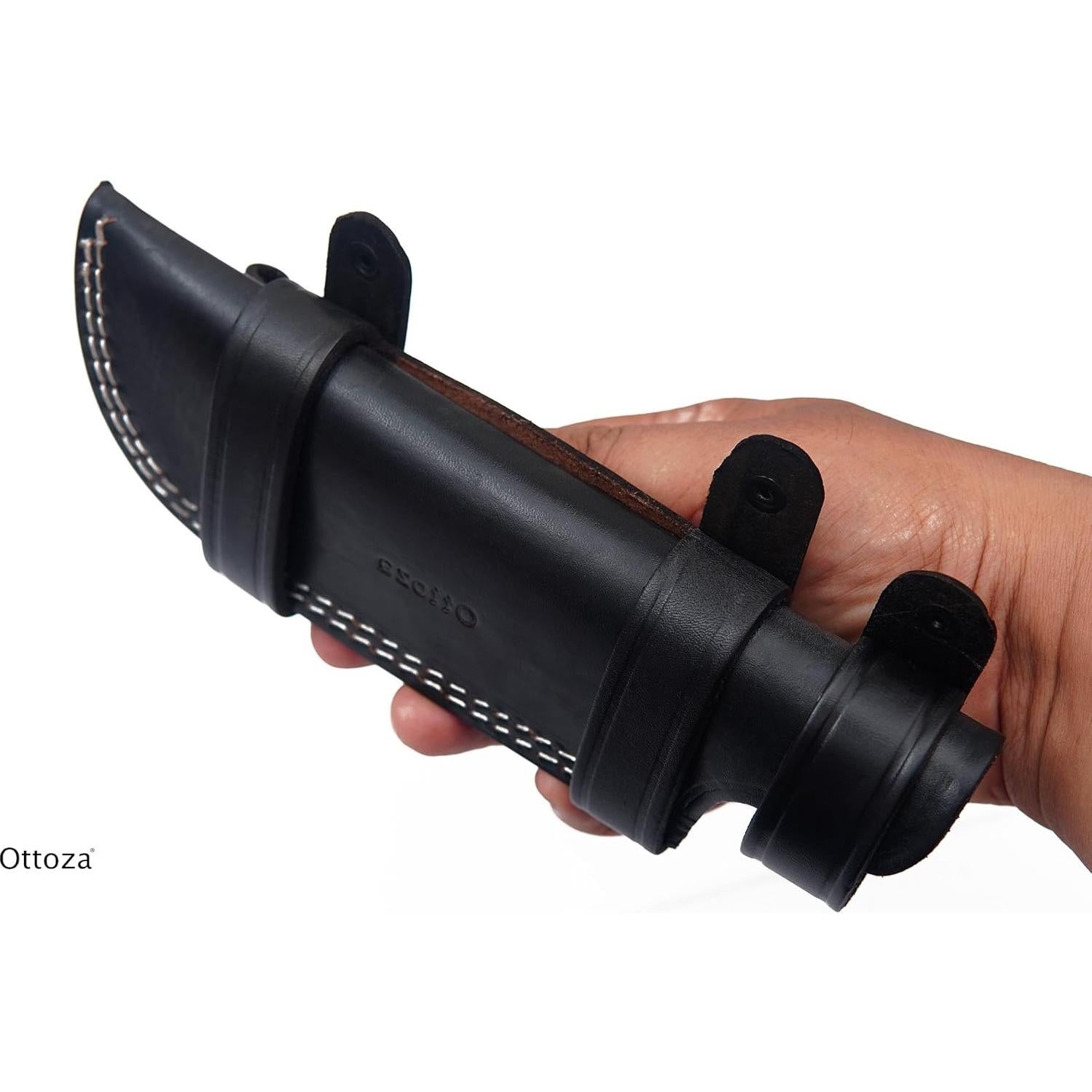 Funda de cuchillo de cuero Ottoza para hoja fija 15.88 cm