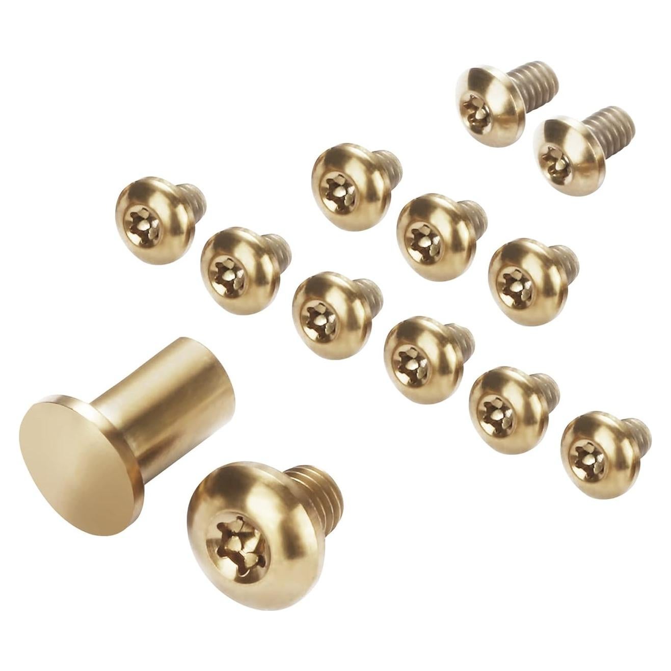 Juego de Tornillos y Pivotes Torx A.I.FORCE 13 Pcs Titanio Dorado
