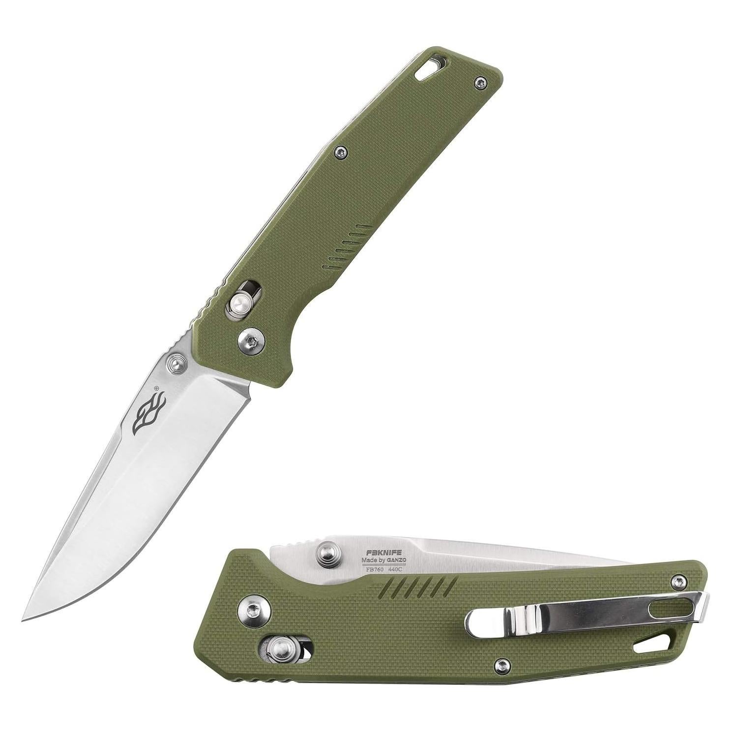 Cuchillo Plegable Firebird Ganzo FB7601 Acero Inoxidable 440C Verde