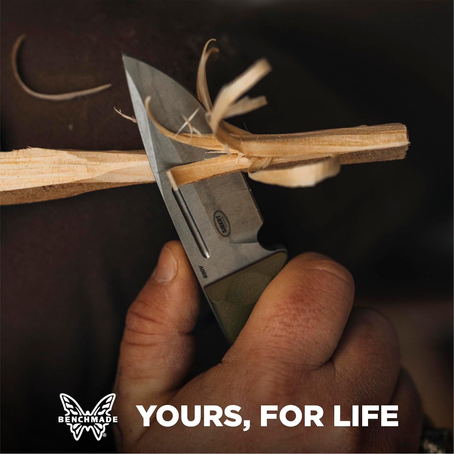 Cuchillo de Supervivencia Benchmade Mini Bushcrafter 165-1 OD Verde G10