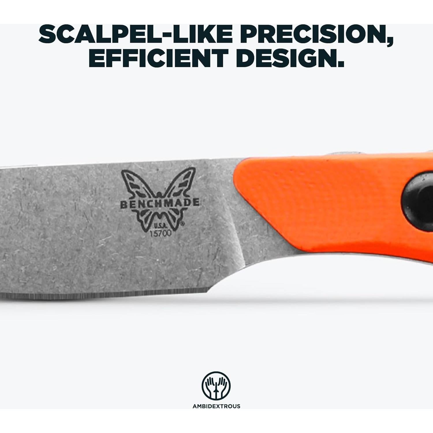 Cuchillo de Caza Benchmade Flyway 15700 Mango Naranja G10