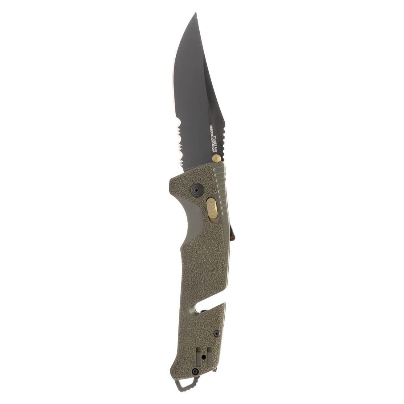 Cuchillo Plegable SOG Trident AT Verde Oliva D2 9.53 cm