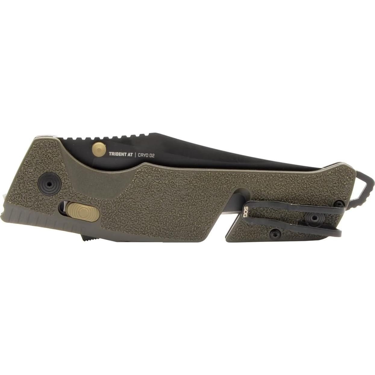 Cuchillo Plegable SOG Trident AT Verde Oliva D2 9.53 cm