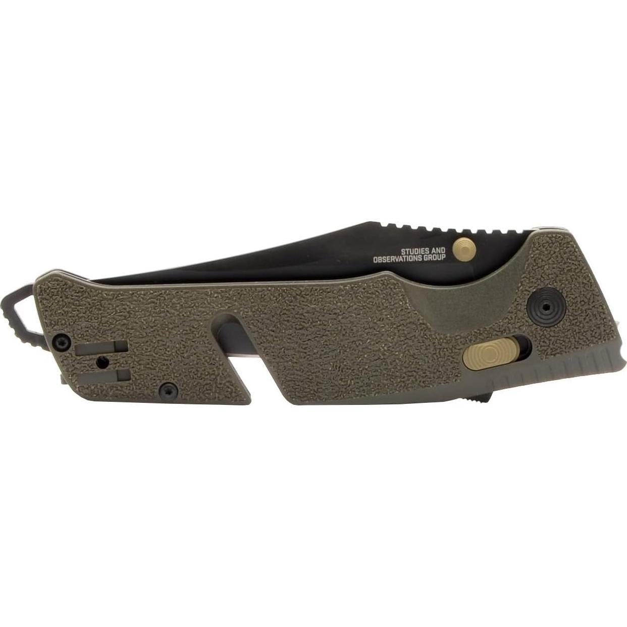 Cuchillo Plegable SOG Trident AT Verde Oliva D2 9.53 cm