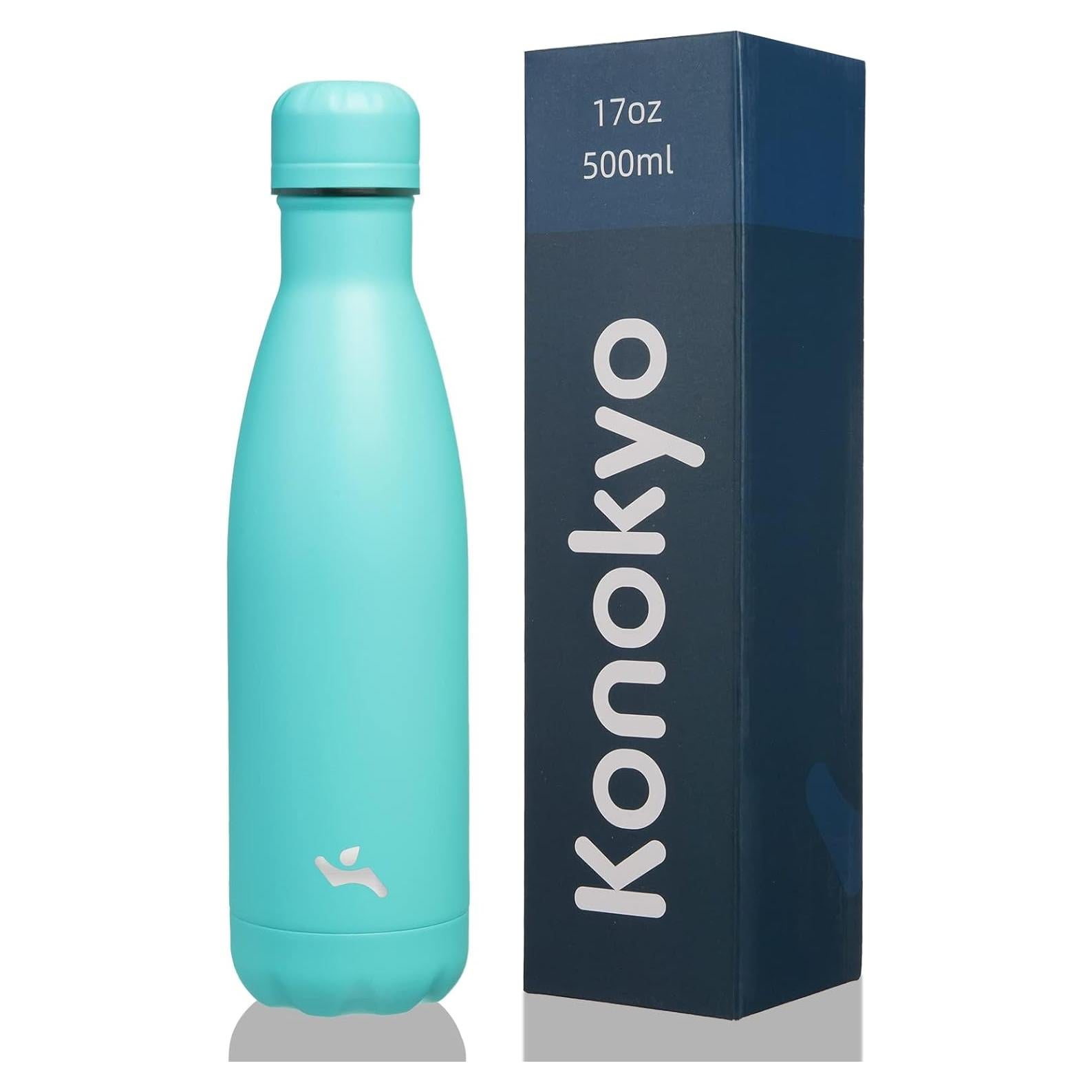 Botella de Agua Aislada Konokyo 17 oz Acero Inoxidable Turquesa