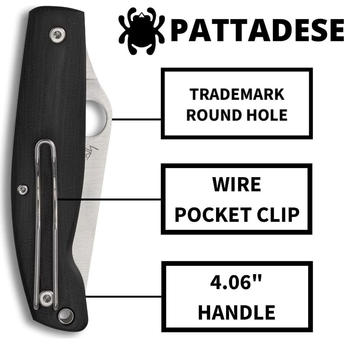 Cuchillo Plegable Spyderco Pattadese 8.03 cm Acero M390