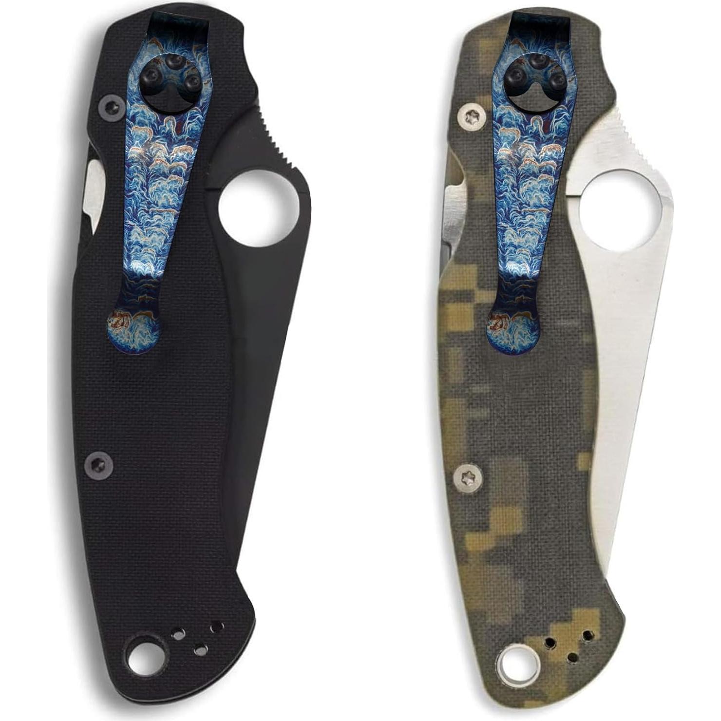 Clip de bolsillo A.I.FORCE C81 de titanio craquelado 53 mm