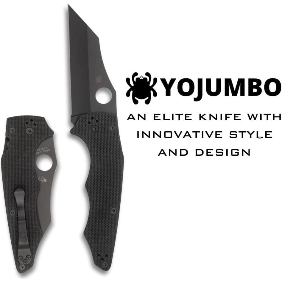 Cuchillo Spyderco YoJumbo Hoja Wharncliffe Negra 102mm