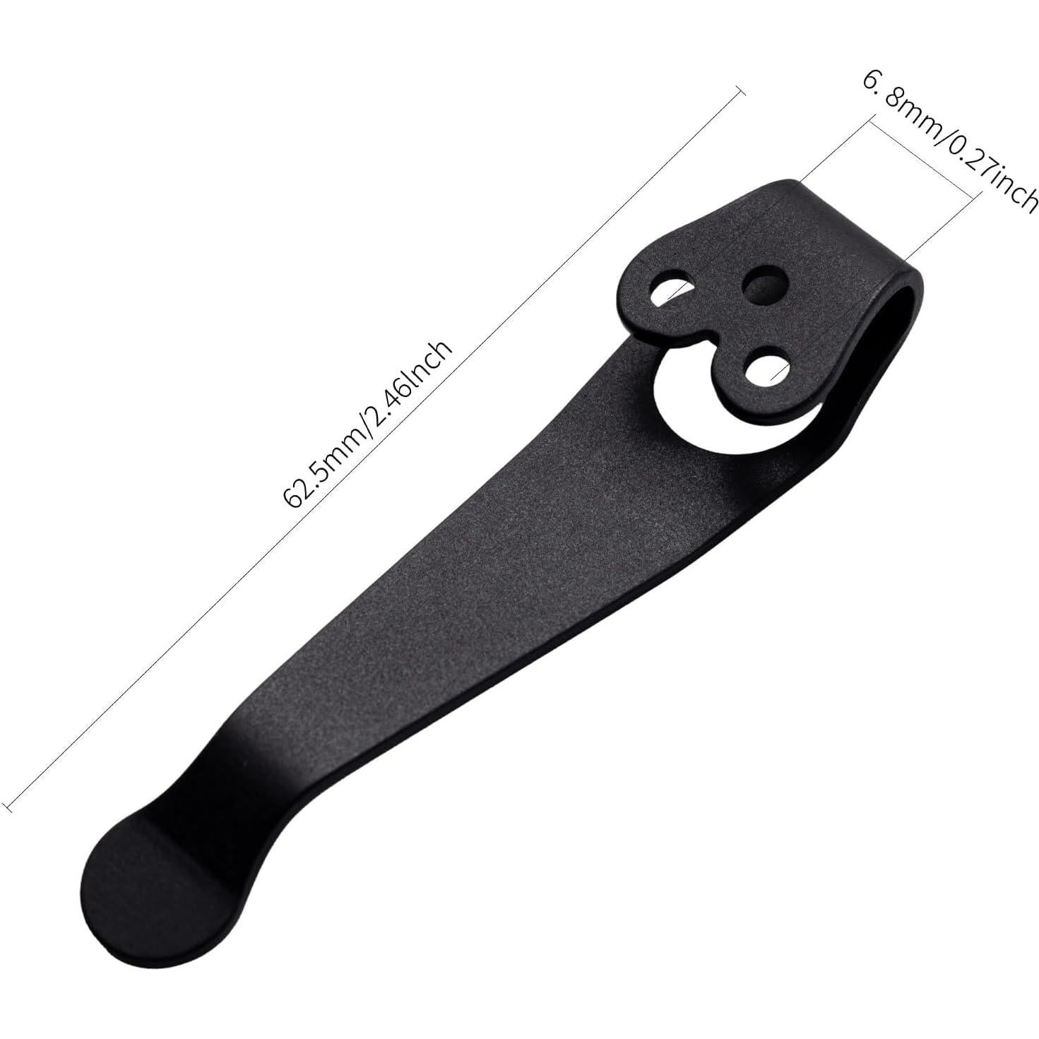 Clip de bolsillo de titanio hiSpkNix para cuchillos Spyderco