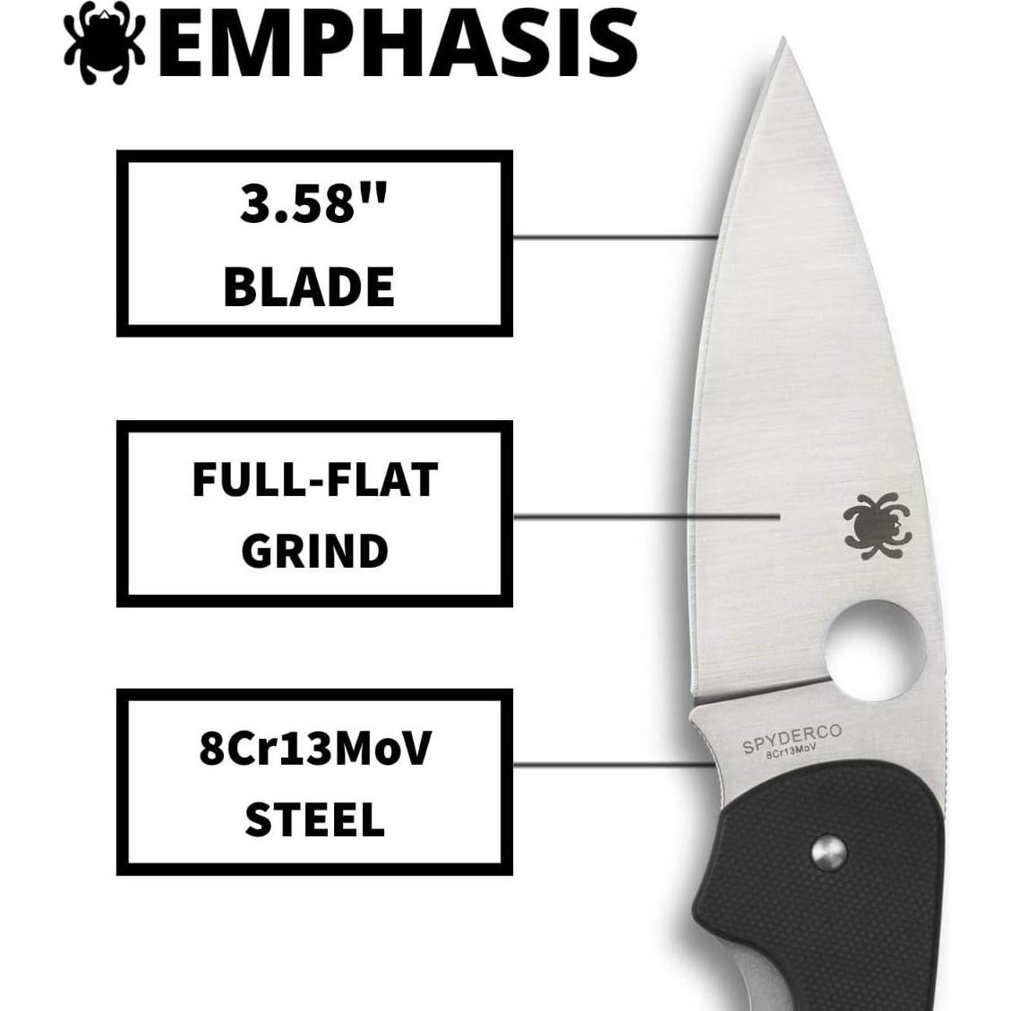 Cuchillo Plegable Spyderco Emphasis 9.1 cm Acero Inoxidable
