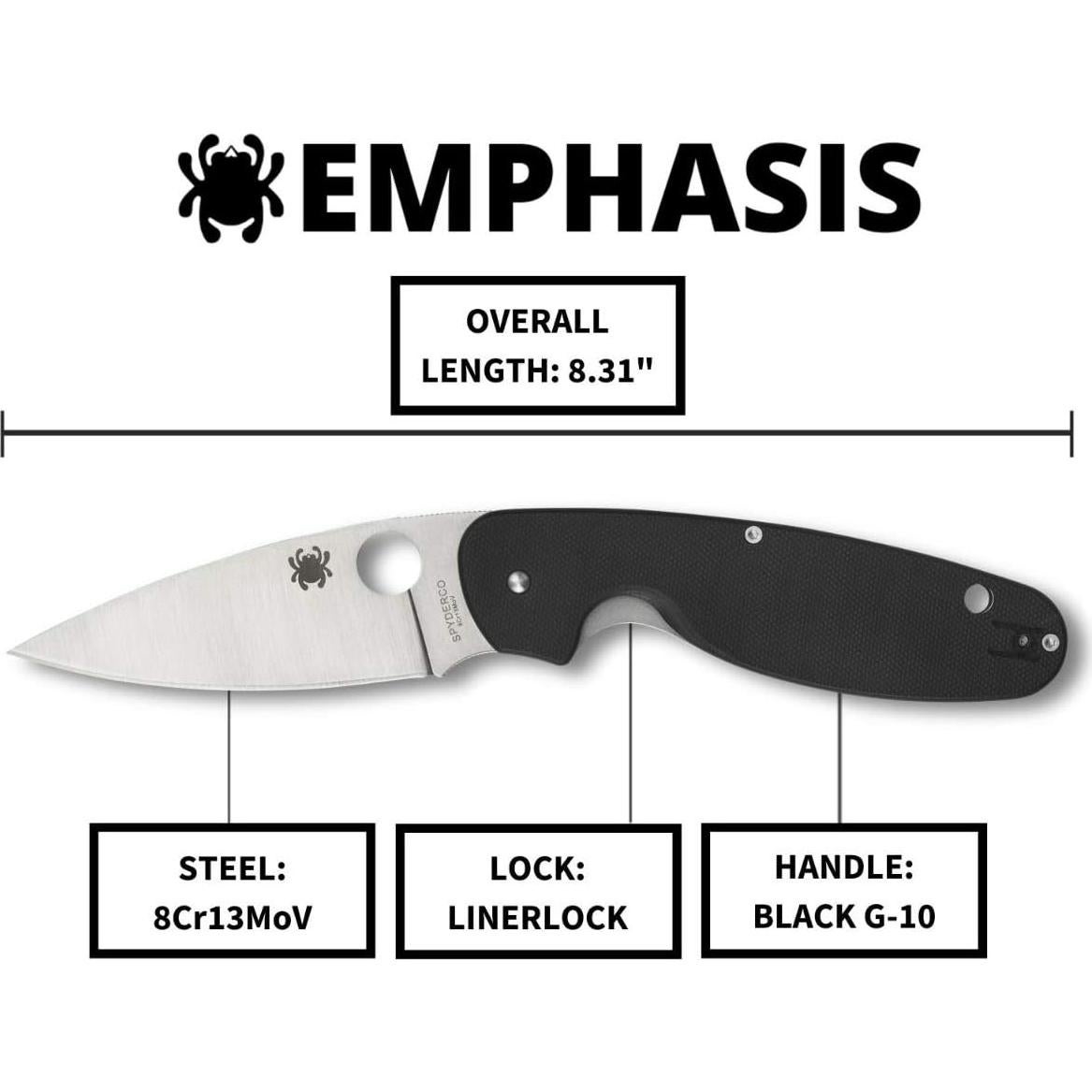 Cuchillo Plegable Spyderco Emphasis 9.1 cm Acero Inoxidable