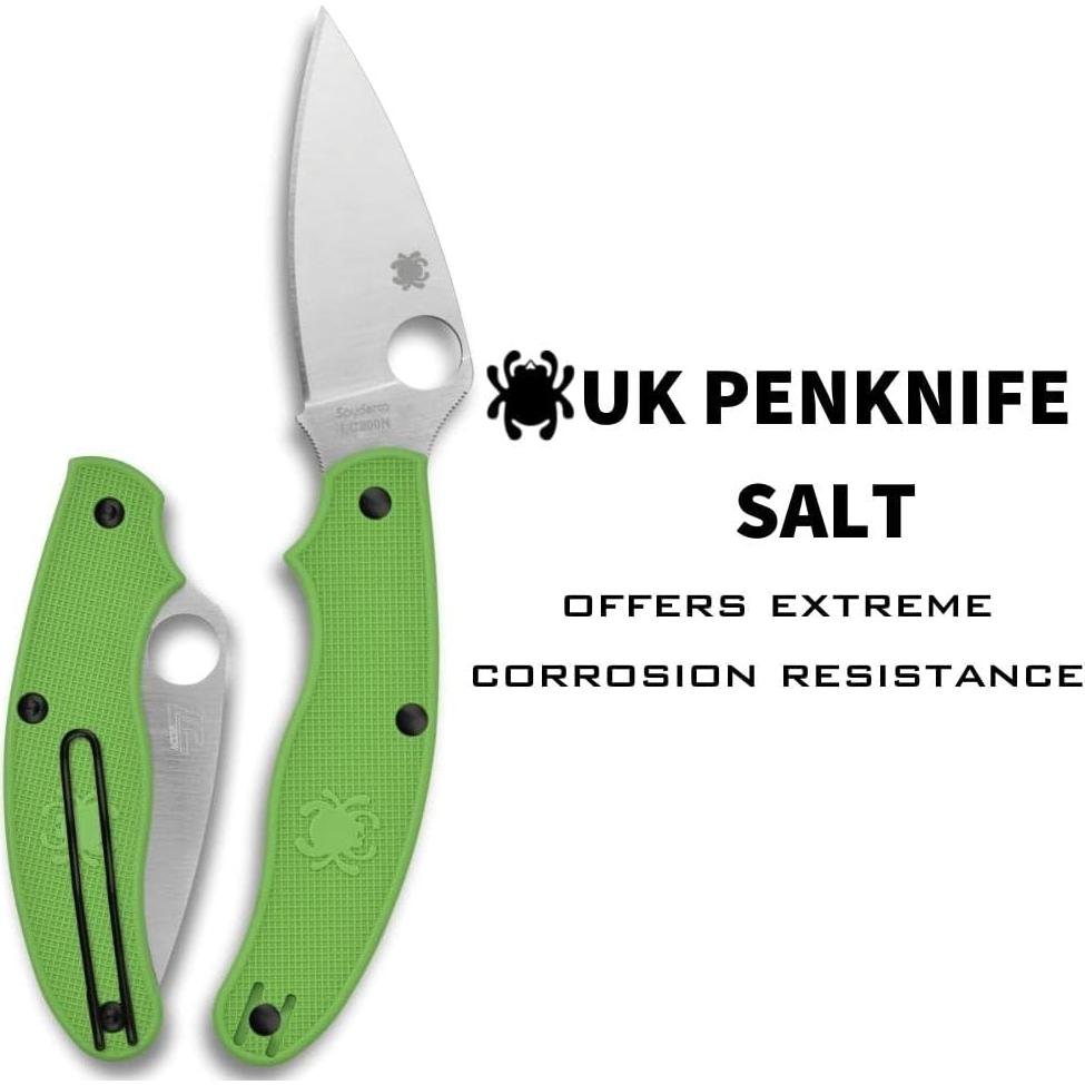 Cuchillo de bolsillo Spyderco UK Penknife Salt Verde LC200N