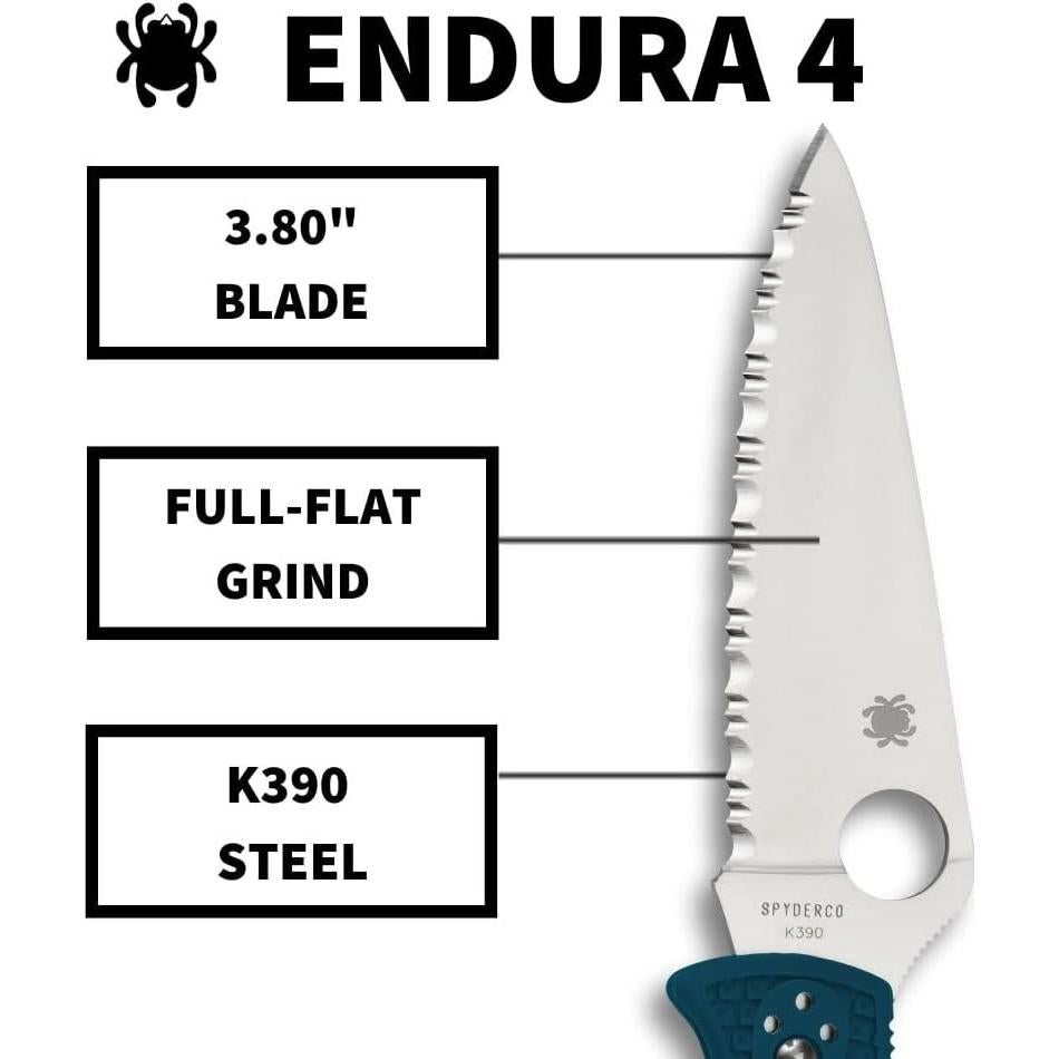 Cuchillo Plegable Spyderco Endura 4 K390 9.8 cm Mango FRN