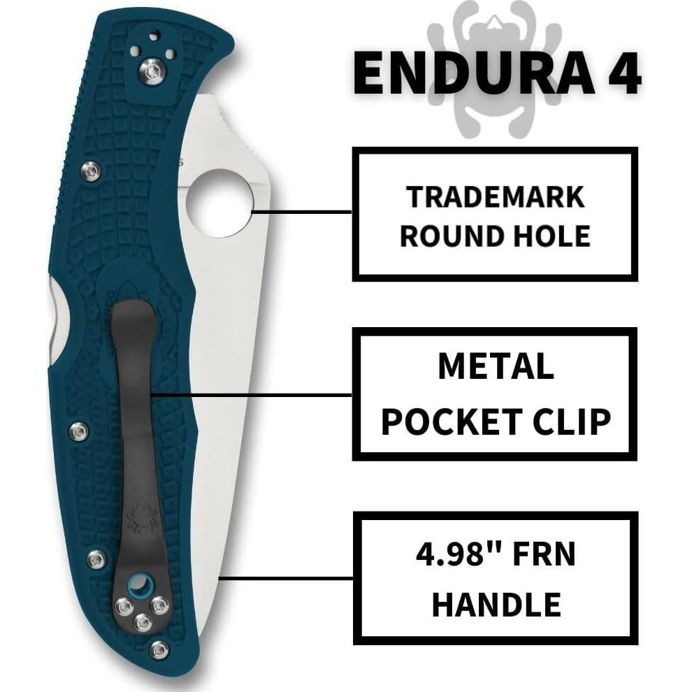 Cuchillo Plegable Spyderco Endura 4 K390 9.8 cm Mango FRN