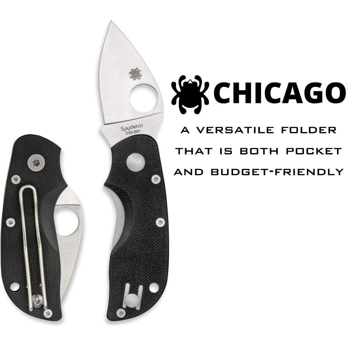 Cuchillo Plegable Spyderco Chicago 5.08 cm Acero Inoxidable