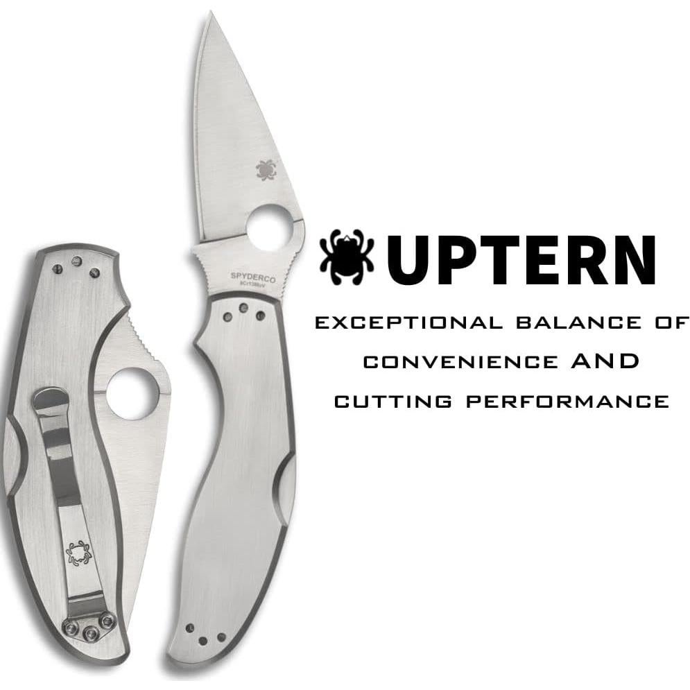 Cuchillo de bolsillo Spyderco Uptern Lock Back 167 mm acero inoxidable