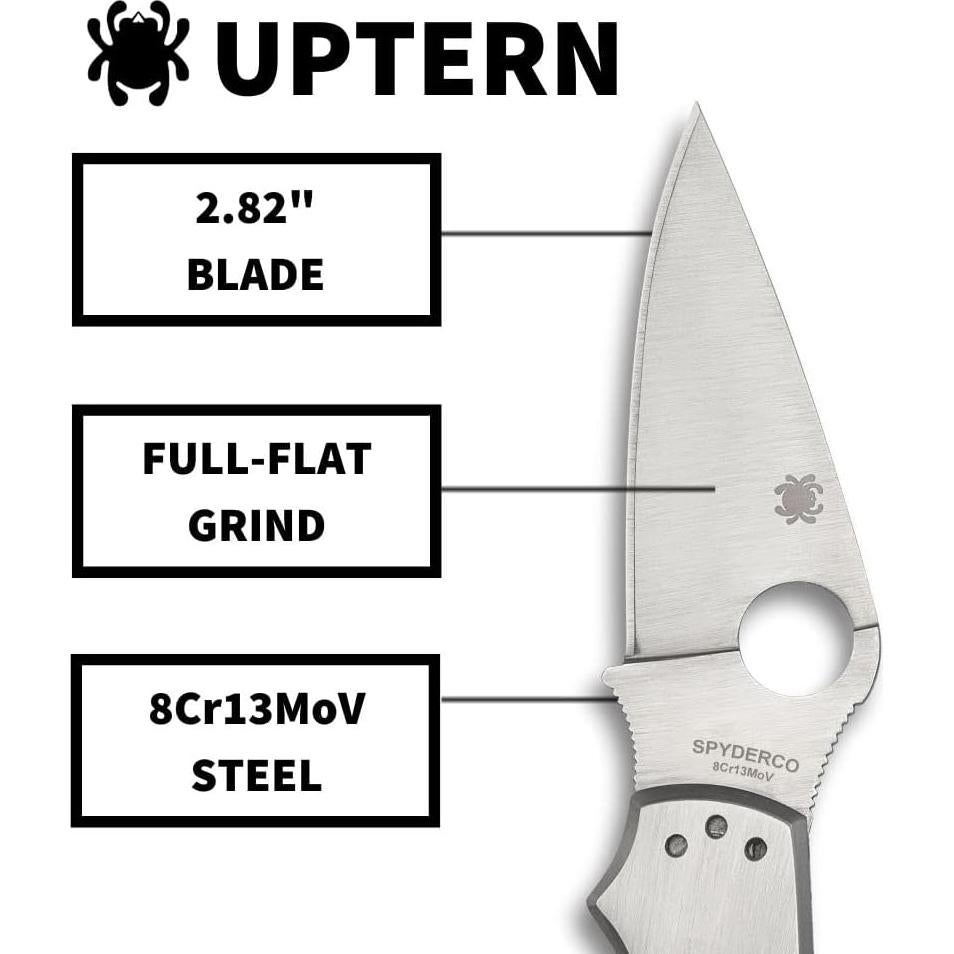 Cuchillo de bolsillo Spyderco Uptern Lock Back 167 mm acero inoxidable