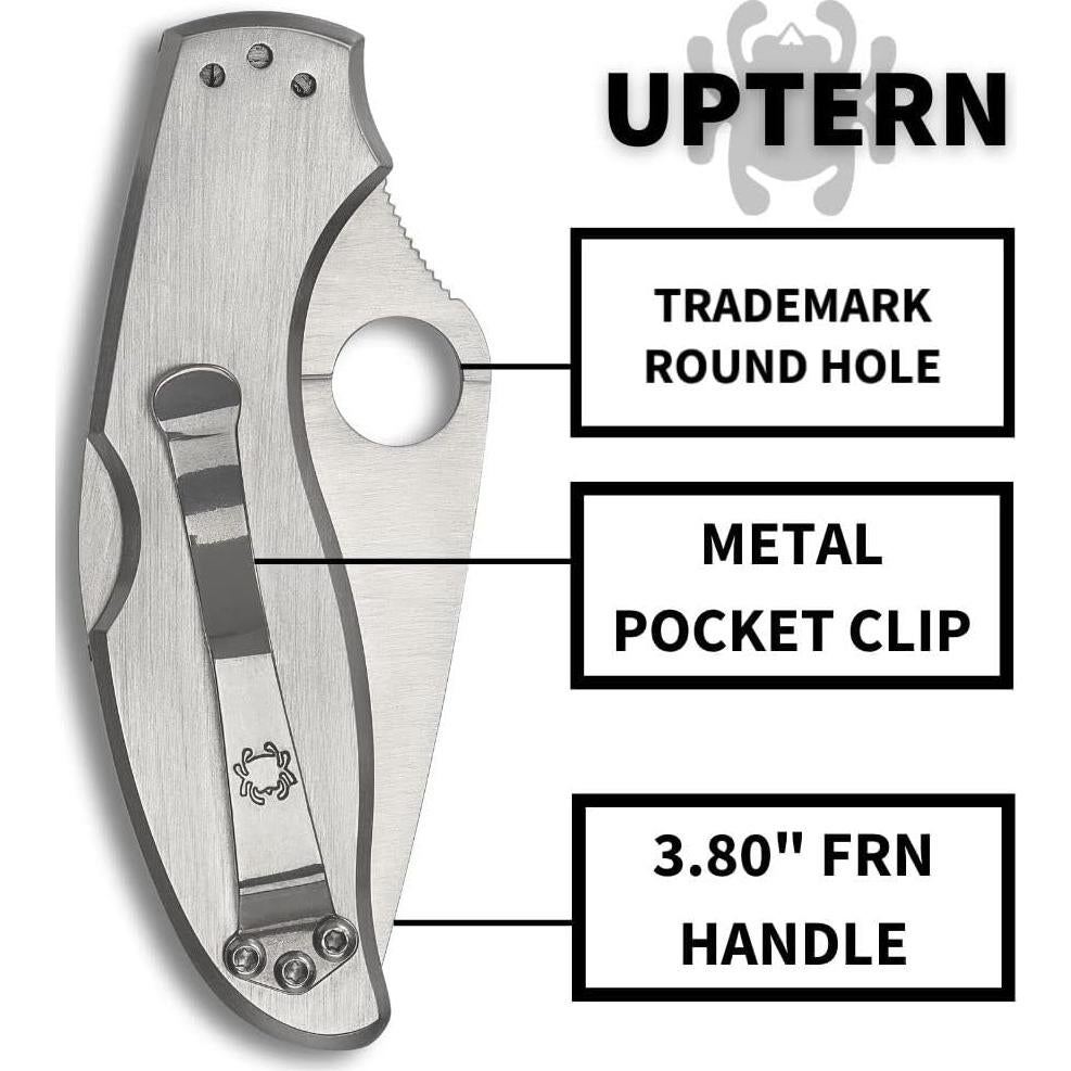Cuchillo de bolsillo Spyderco Uptern Lock Back 167 mm acero inoxidable