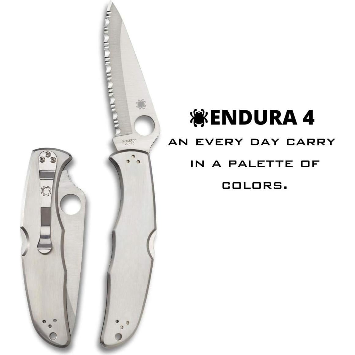 Cuchillo de bolsillo Spyderco Endura 4 con hoja VG-10 9.7 cm