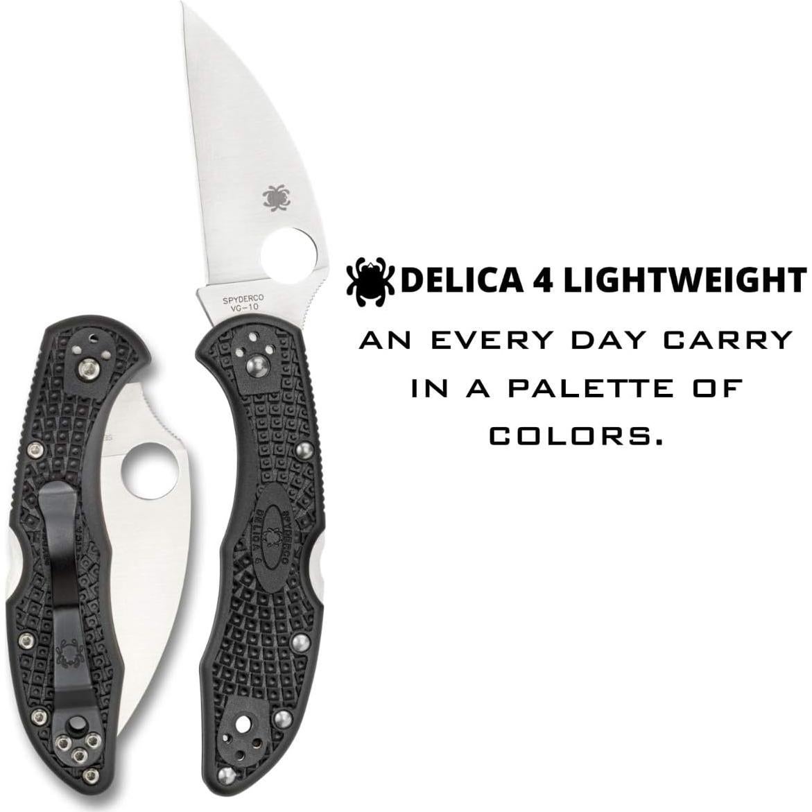 Cuchillo Plegable Spyderco Delica 4 Hoja Wharncliffe 10.16 cm