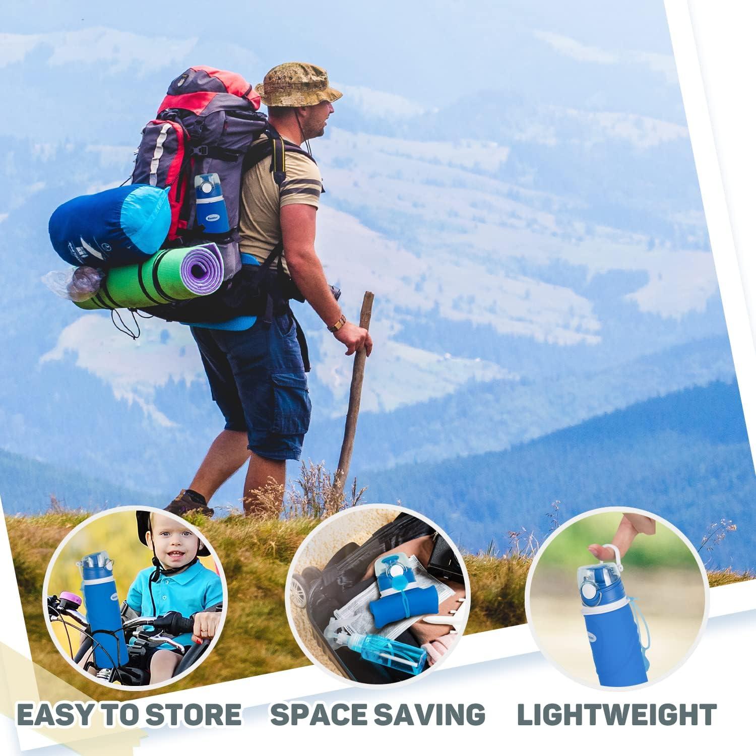 Botella de Agua Plegable Kemier S5 750ml Silicona BPA Libre