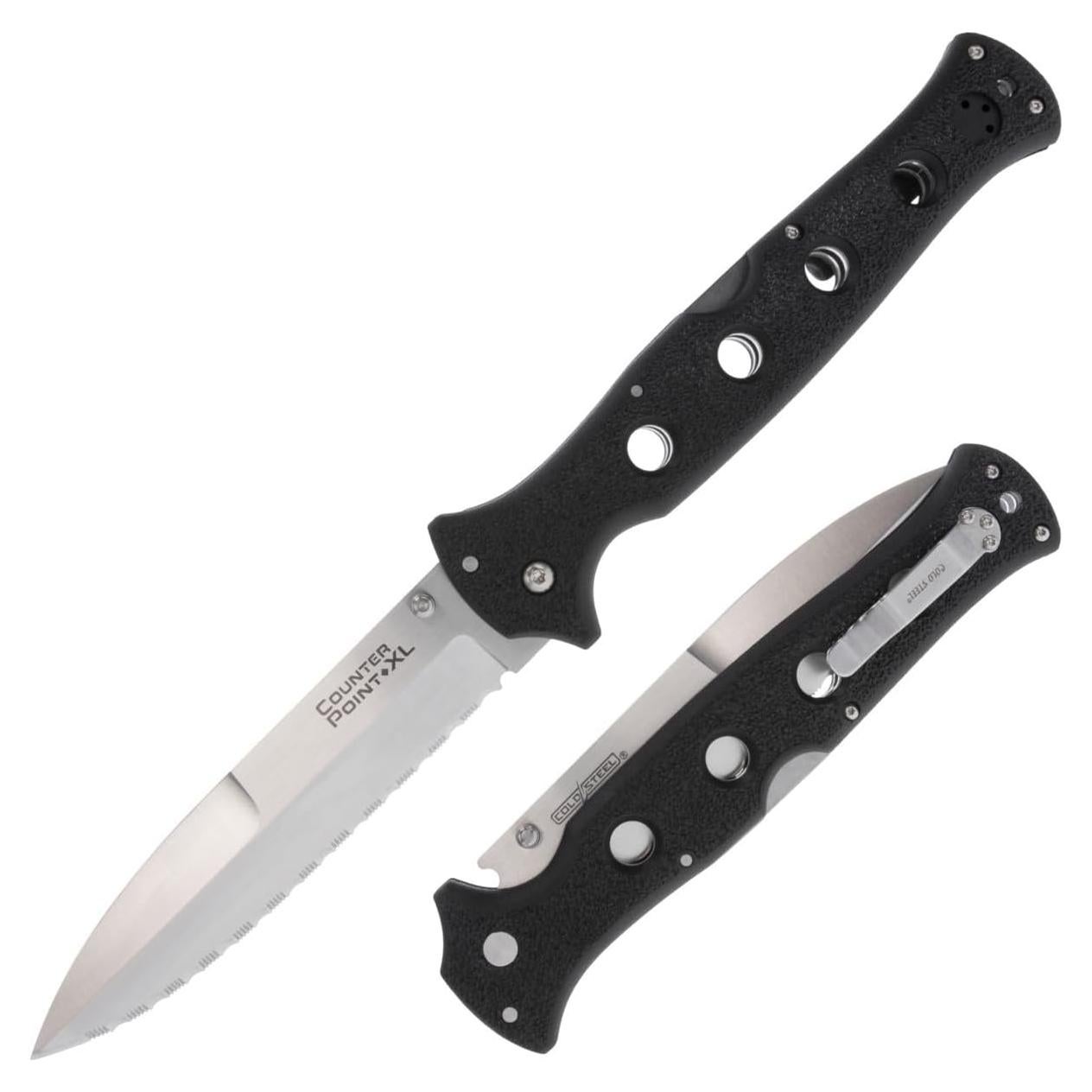 Cuchillo Plegable Cold Steel Punto Frío XL AUS10A 6" Serrado