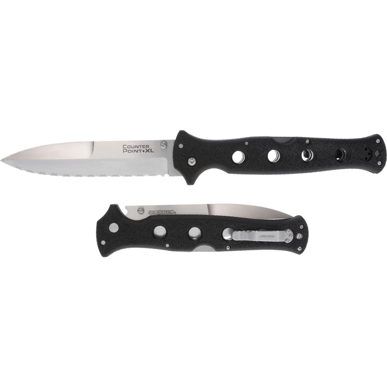 Cuchillo Plegable Cold Steel Punto Frío XL AUS10A 6" Serrado