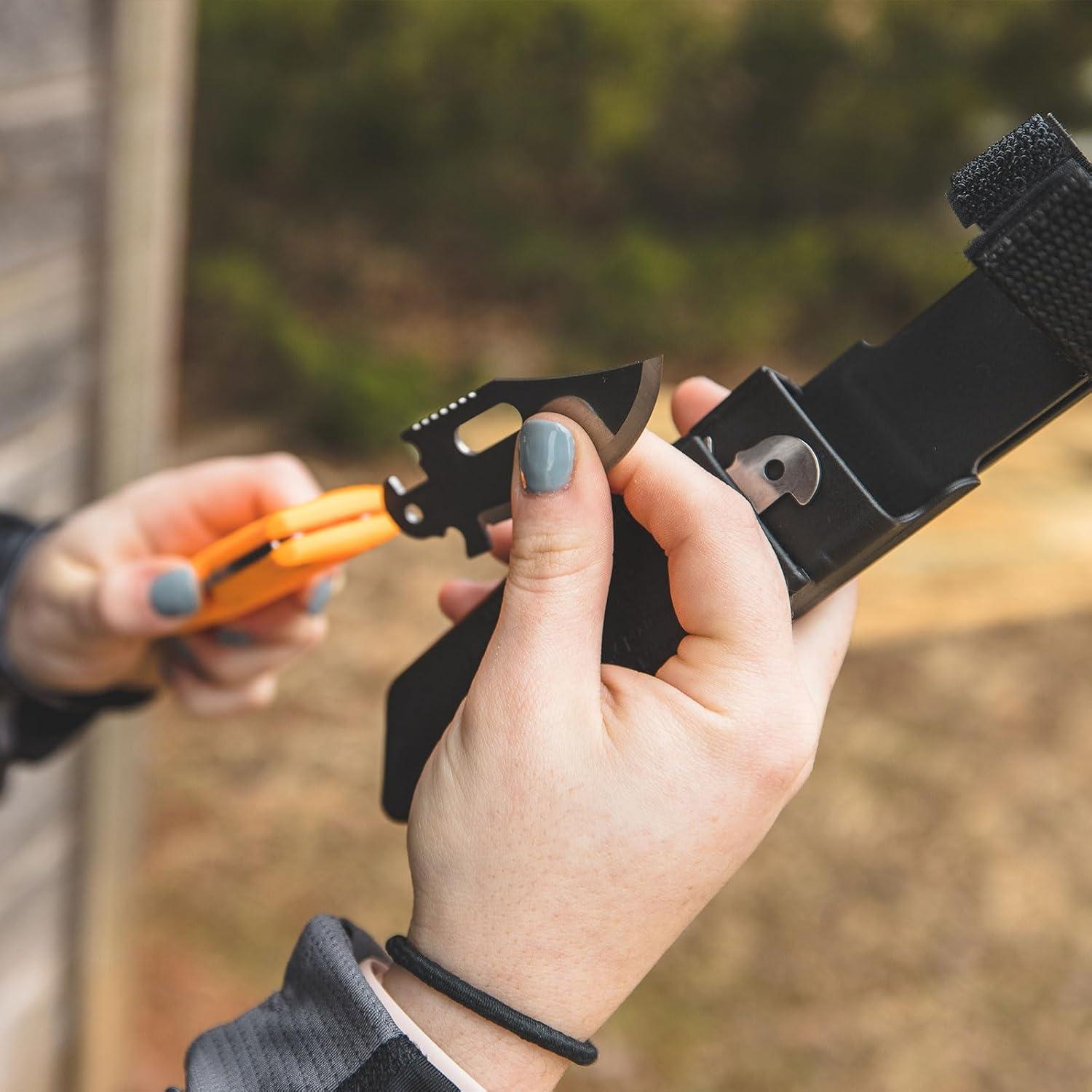 Cuchillo Fijo Click N Cut Cold Steel para Cazadores - 3 Cuchillas