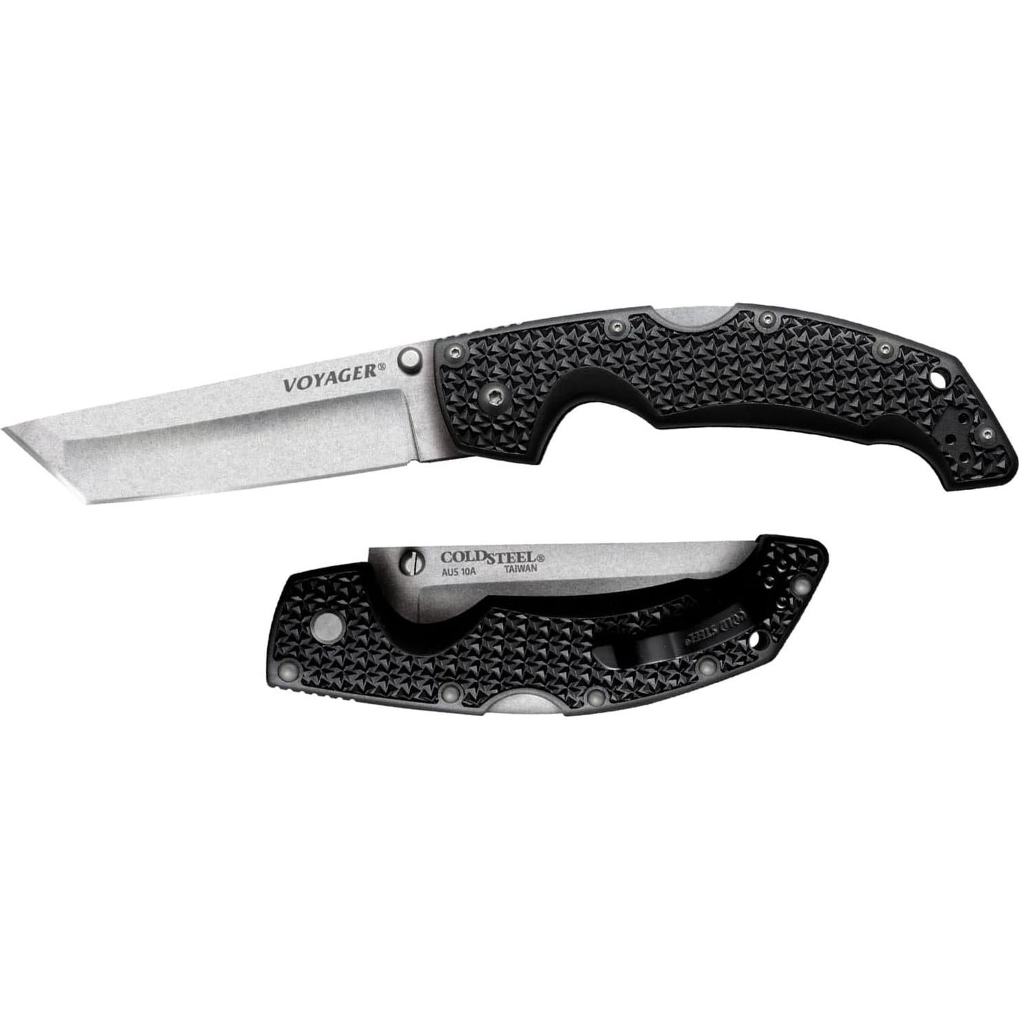 Cuchillo Plegable Cold Steel Voyager Grande Punta Tanto 10.16 cm