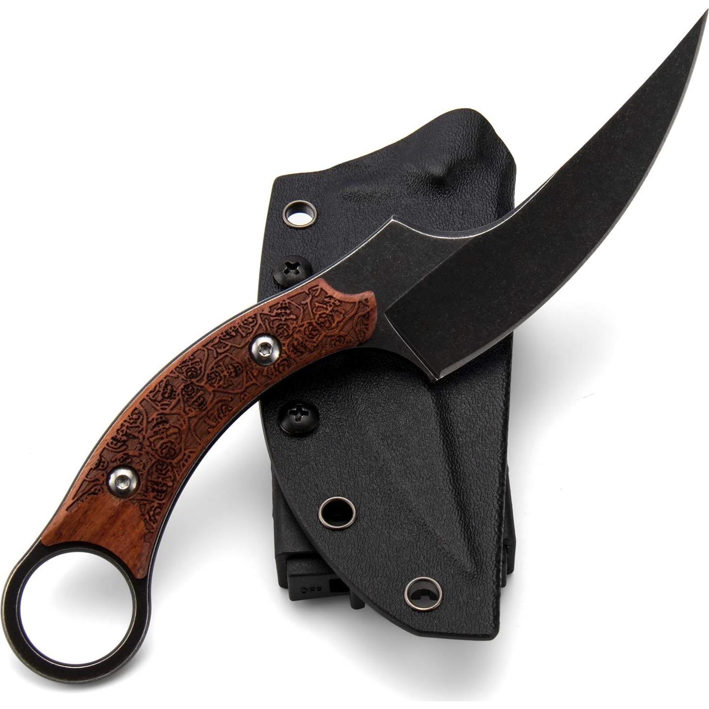 Cuchillo de Supervivencia KIASLORE 20.5 cm Acero Inoxidable 440C