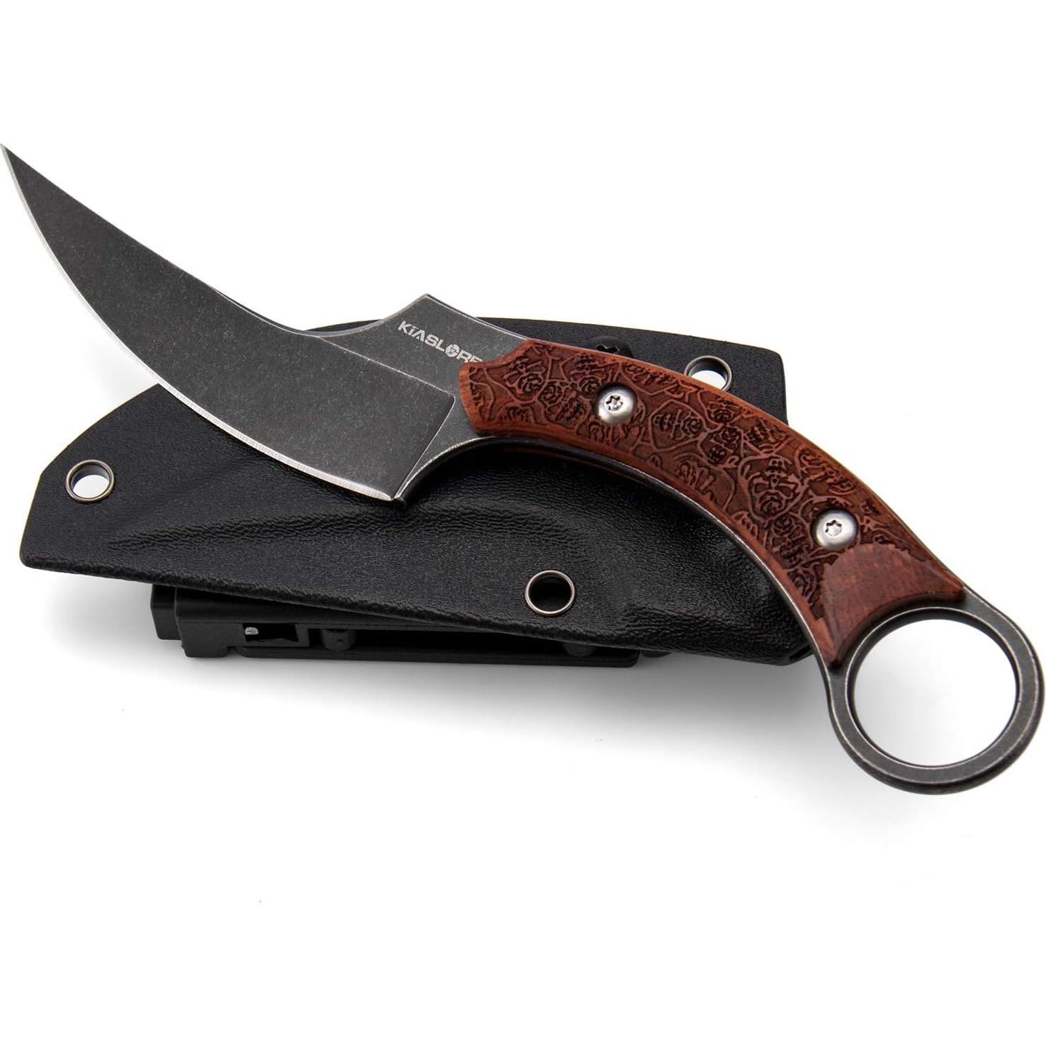 Cuchillo de Supervivencia KIASLORE 20.5 cm Acero Inoxidable 440C