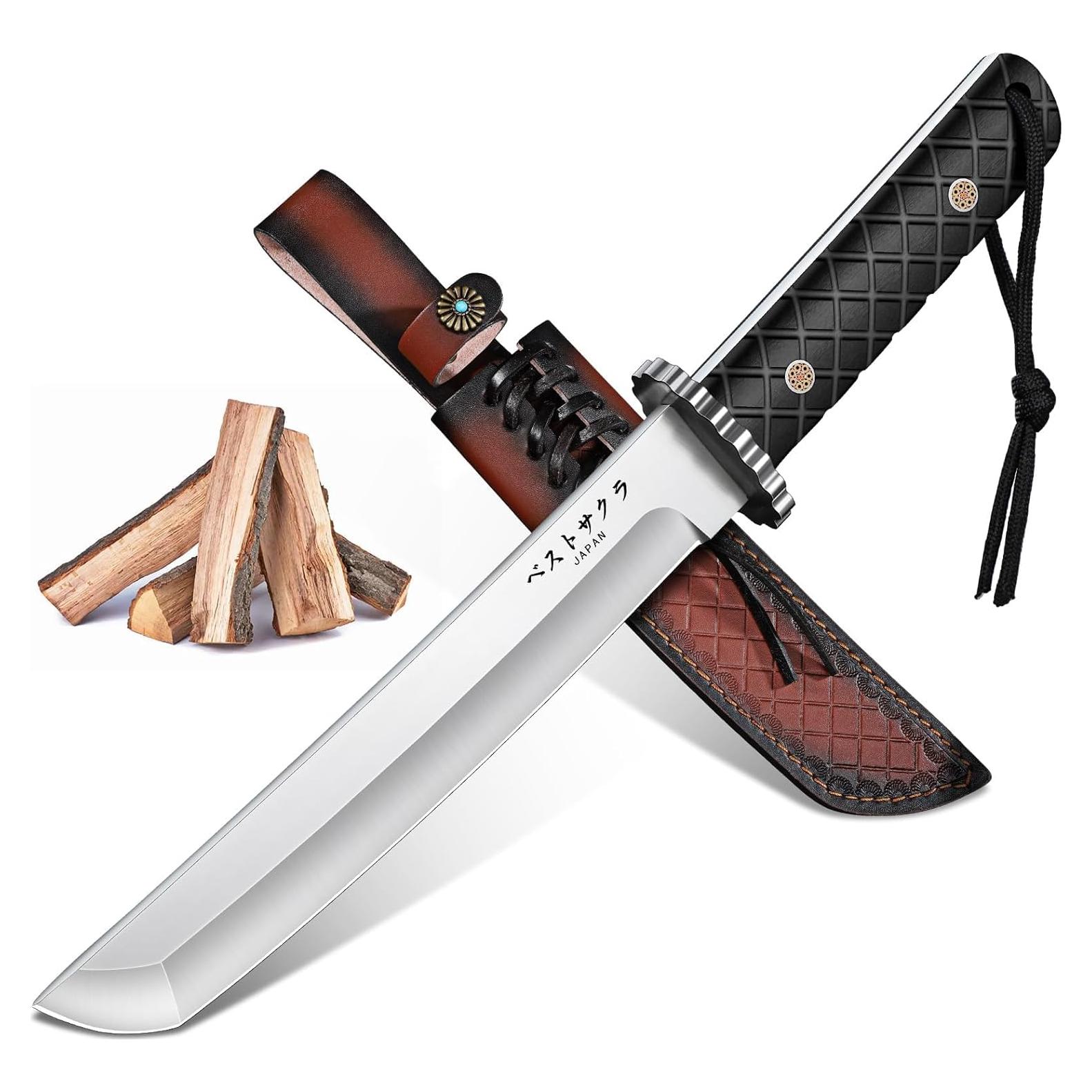 Cuchillo Tanto Moontay 21.3cm Acero Inoxidable con Funda