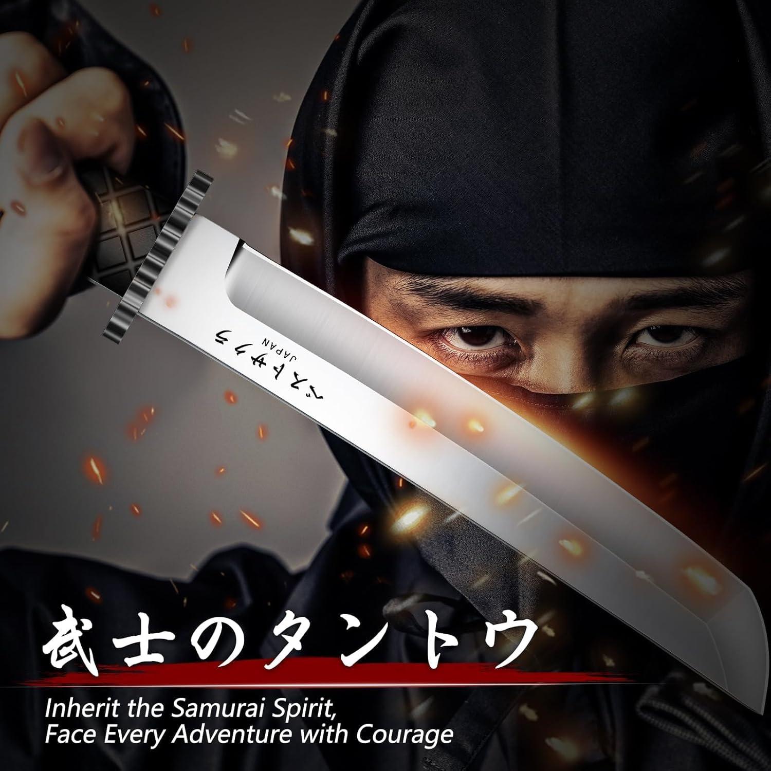 Cuchillo Tanto Moontay 21.3cm Acero Inoxidable con Funda