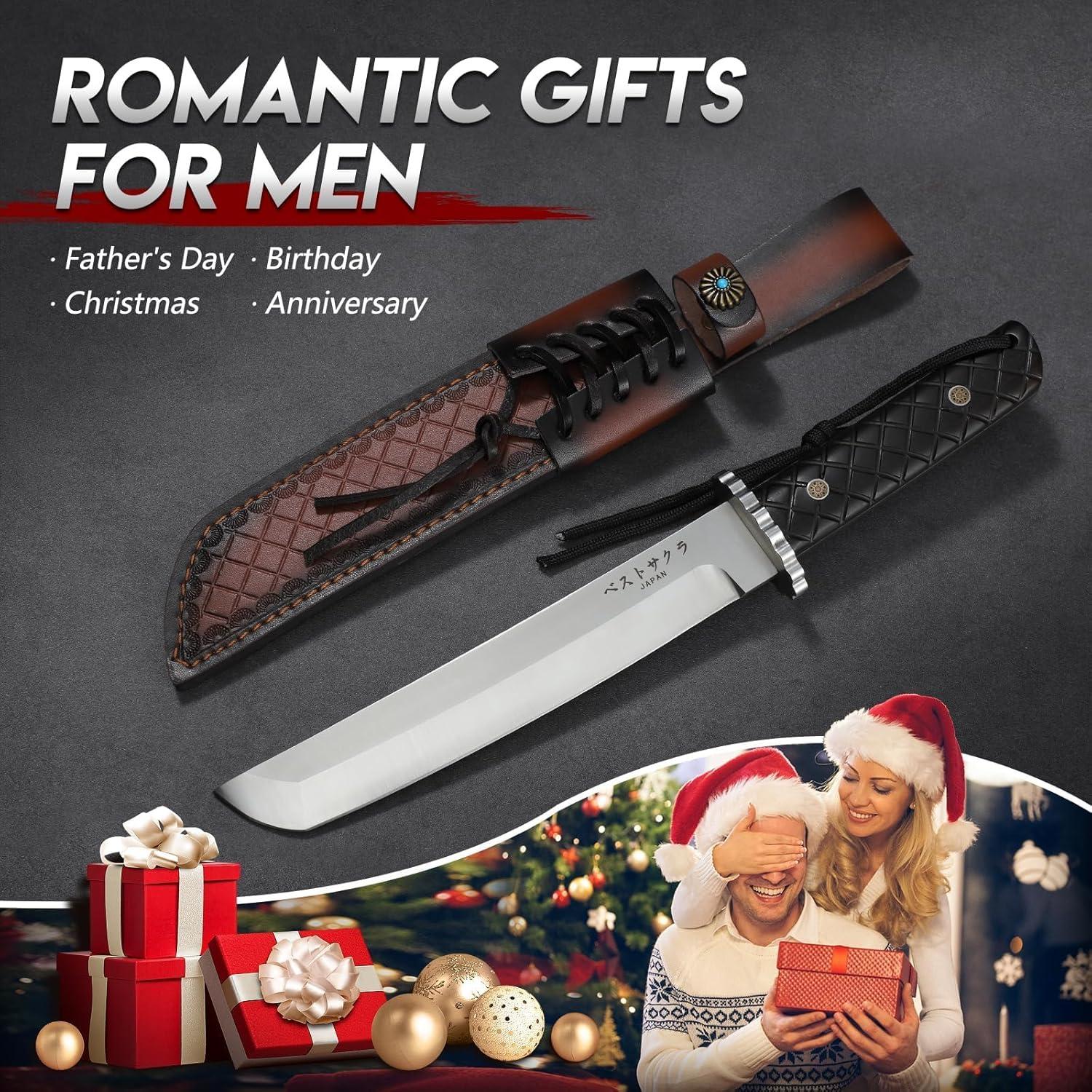 Cuchillo Tanto Moontay 21.3cm Acero Inoxidable con Funda