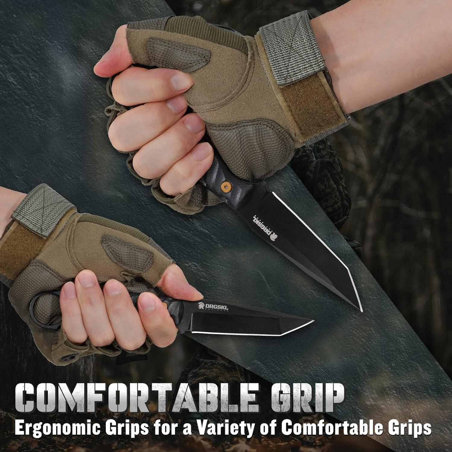 Cuchillo Tanto DRGSKL de Acero D2 con Funda - 20.3 cm