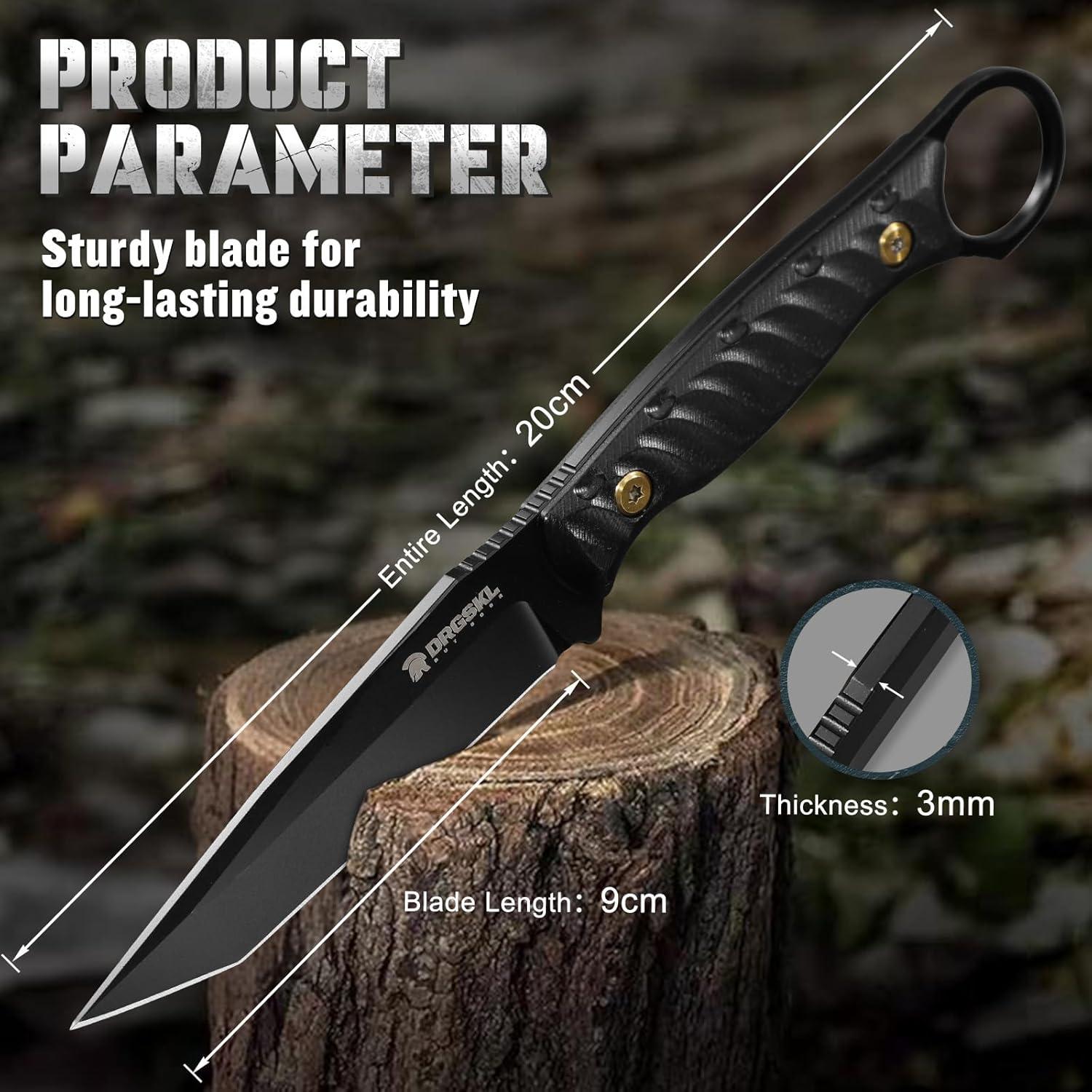 Cuchillo Tanto DRGSKL de Acero D2 con Funda - 20.3 cm