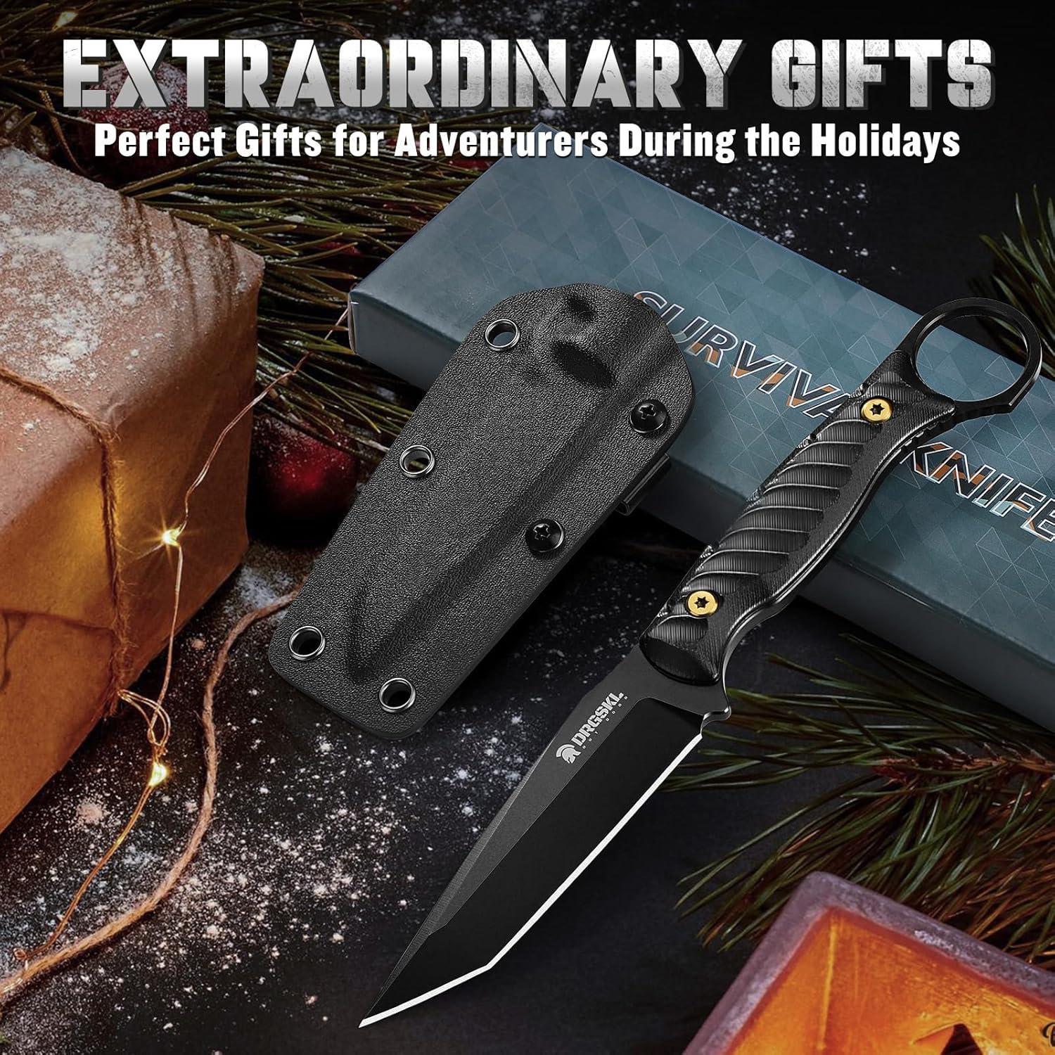 Cuchillo Tanto DRGSKL de Acero D2 con Funda - 20.3 cm