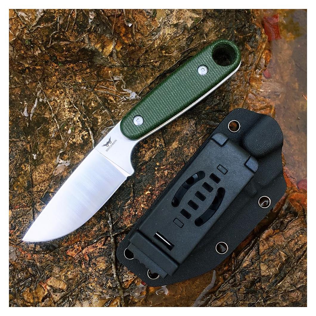 Cuchillo Fijo Watchman W204 Acero 14C28N Mango Micarta 18cm