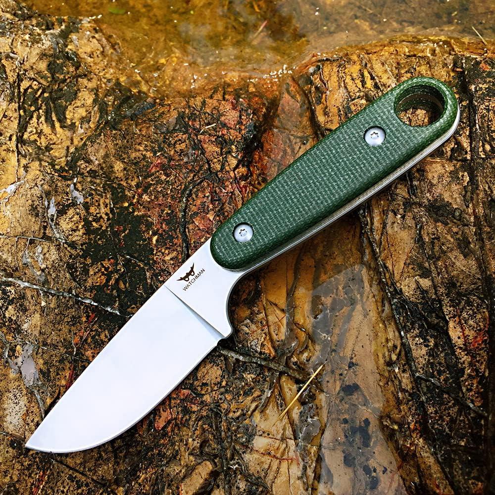 Cuchillo Fijo Watchman W204 Acero 14C28N Mango Micarta 18cm