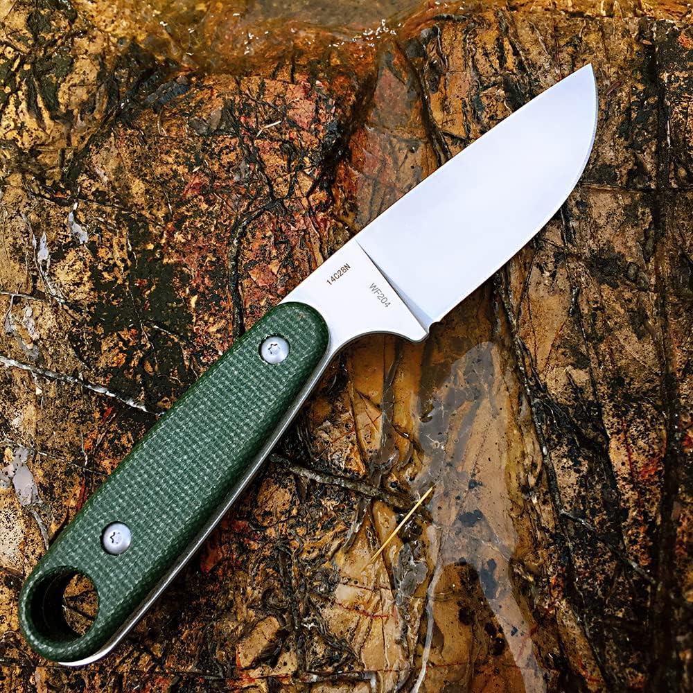 Cuchillo Fijo Watchman W204 Acero 14C28N Mango Micarta 18cm